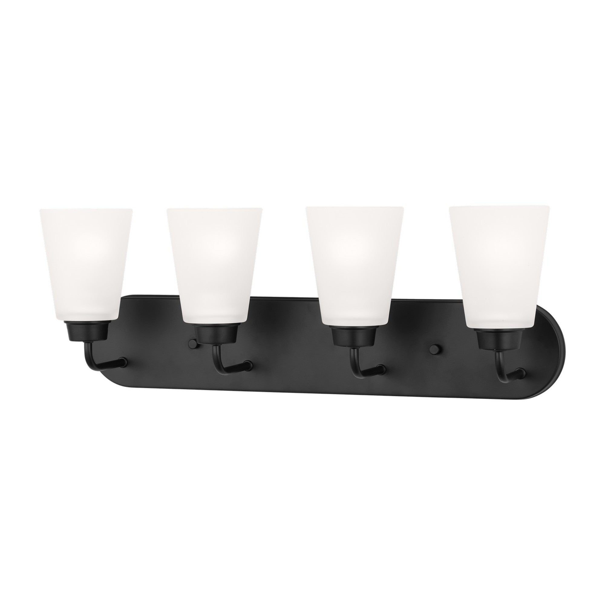 Kerrville 25" 4-Light Bathroom Vanity, Midnight Black Finish - Bees Lighting