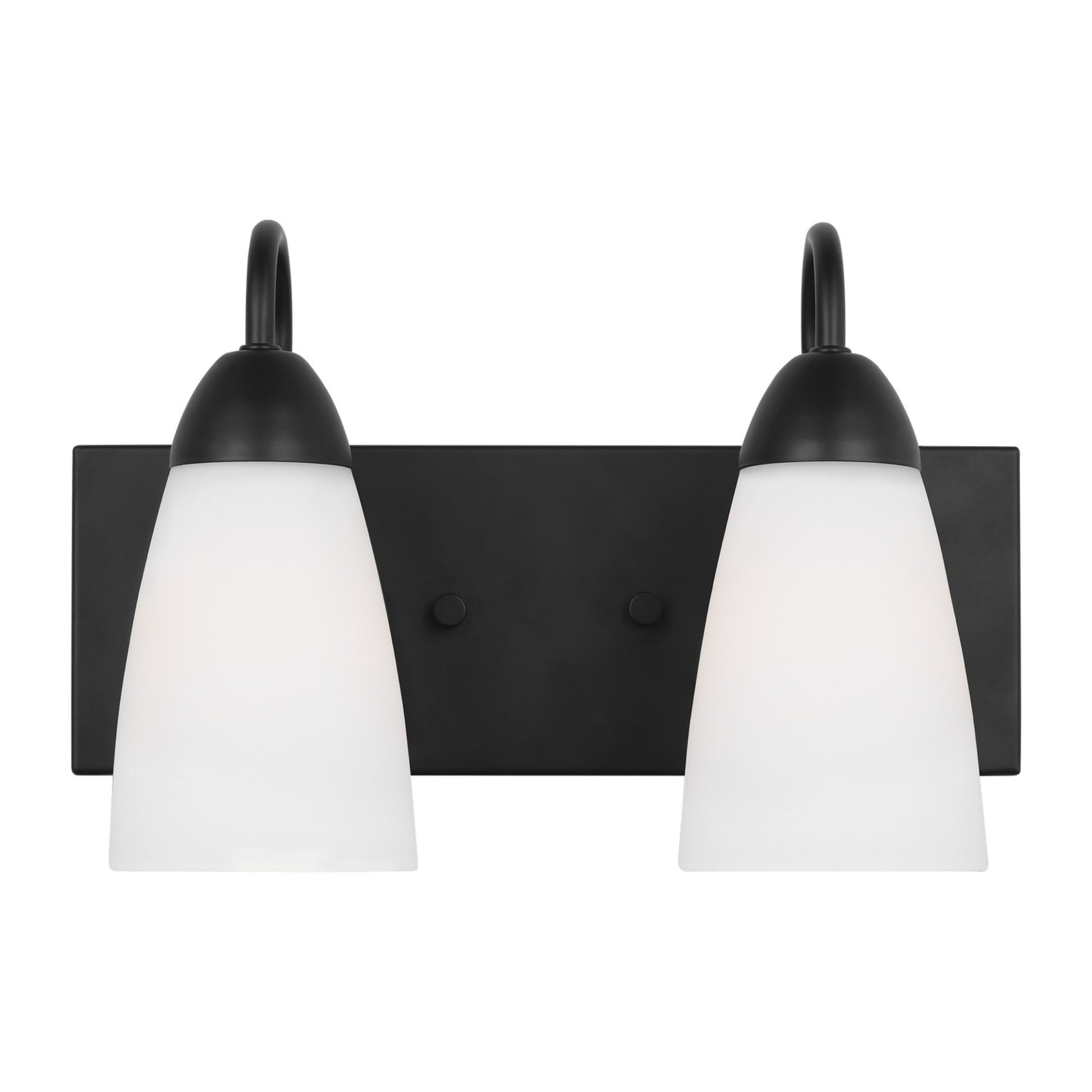 Seville 14" 2-Light Bathroom Vanity, Midnight Black Finish - Bees Lighting