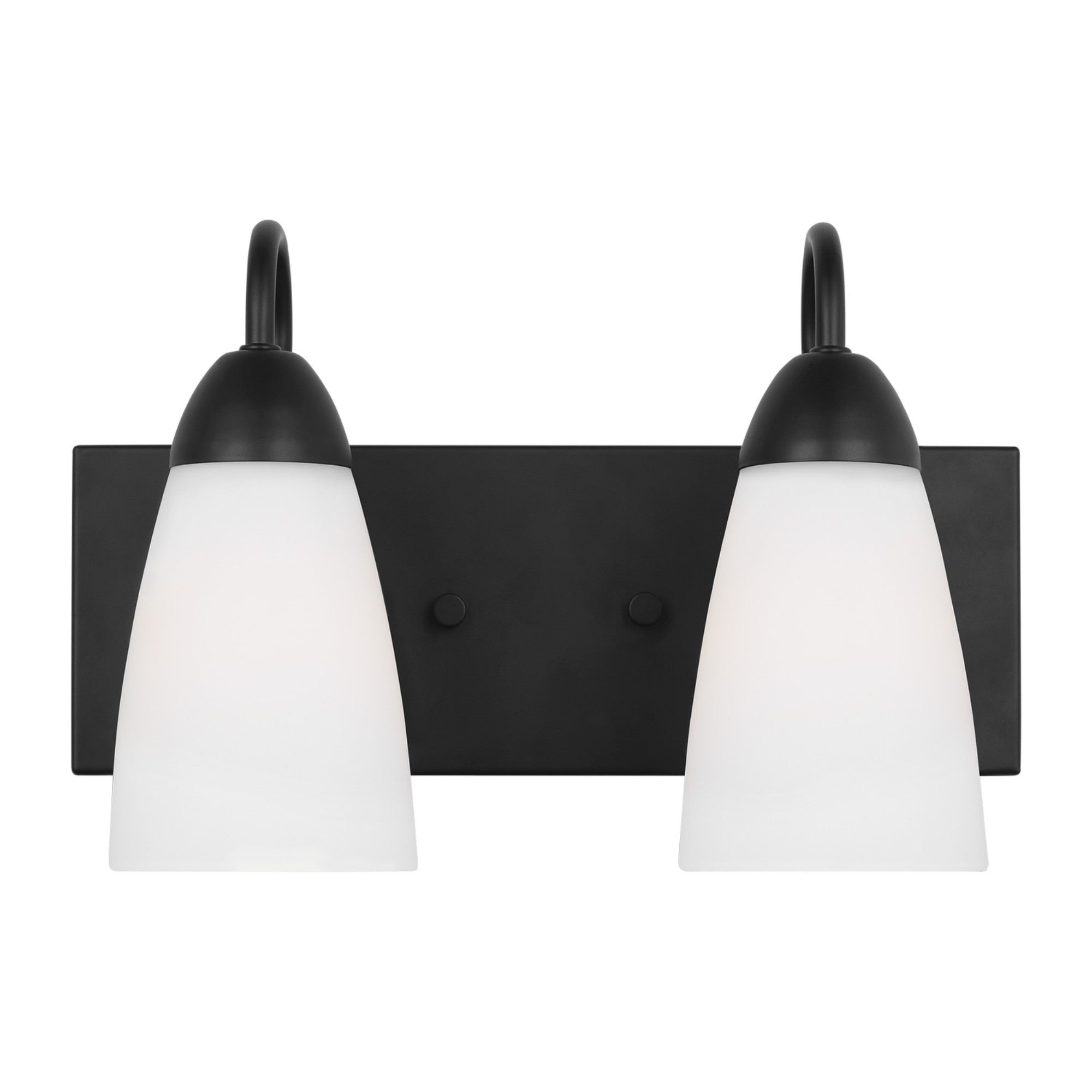 Seville 14" 2-Light Bathroom Vanity, Midnight Black Finish - Bees Lighting