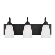 Seville 21" 3-Light Bathroom Vanity, Midnight Black Finish - Bees Lighting