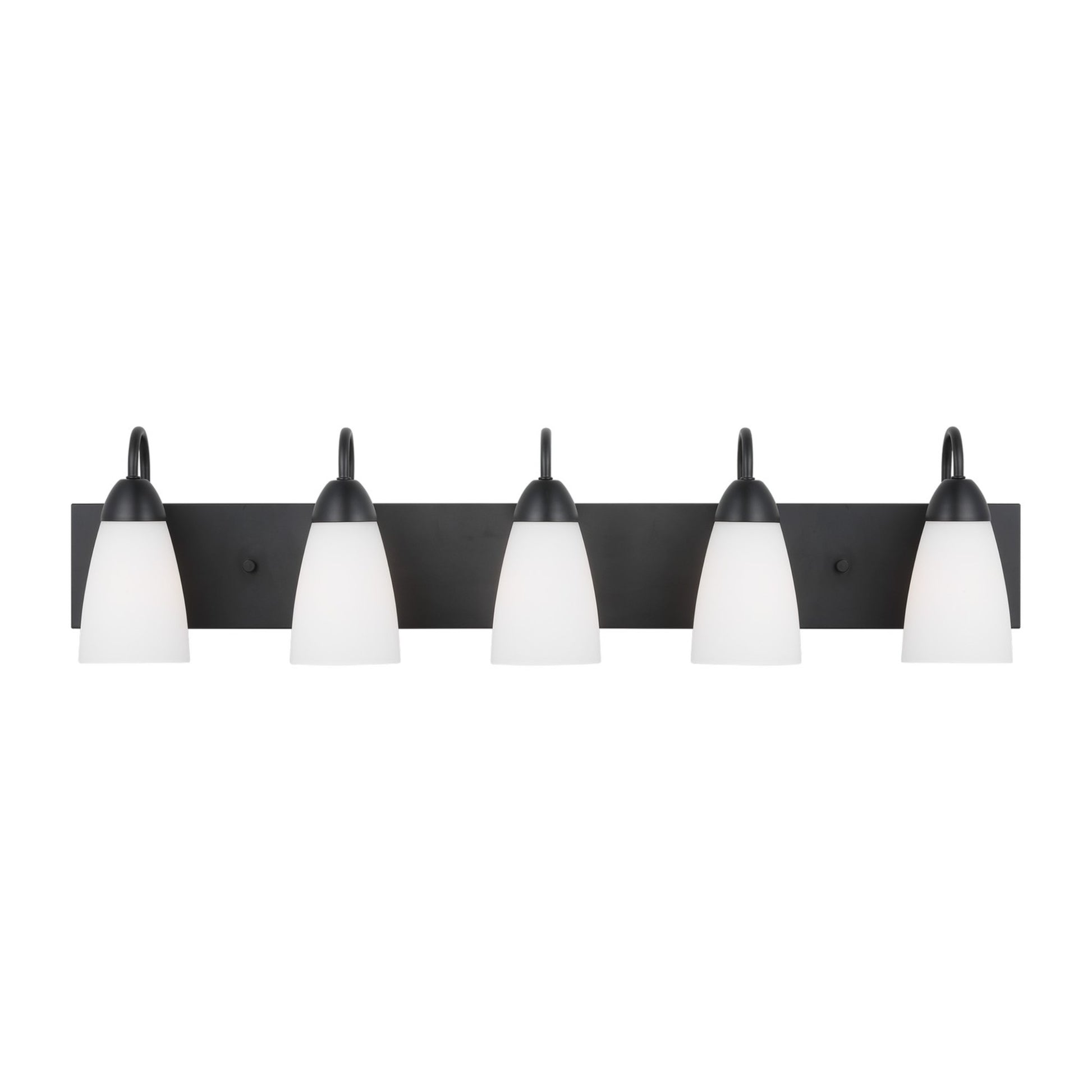 Seville 36" 5-Light Bathroom Vanity, Midnight Black Finish - Bees Lighting