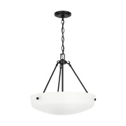 Kerrville 19" 3-Light Pendant, Midnight Black Finish - Bees Lighting