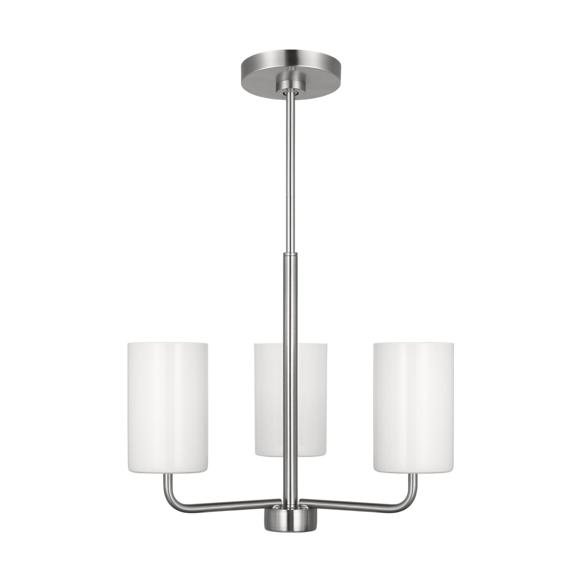 Rhett 18" 3-Light Small Chandelier, Brushed Steel Finish - Bees Lighting