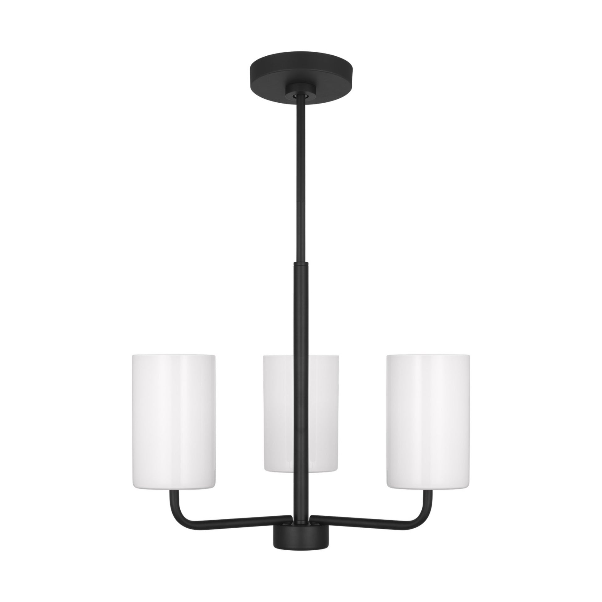 Rhett 18" 3-Light Small Chandelier, Midnight Black Finish - Bees Lighting