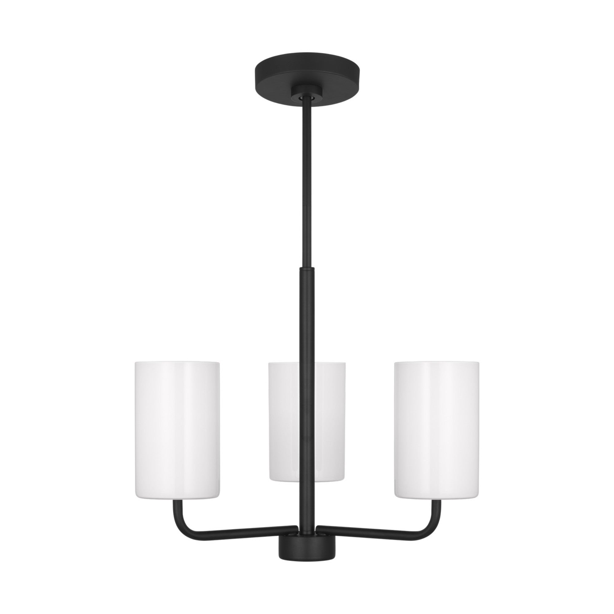Rhett 18" 3-Light Small Chandelier, Midnight Black Finish - Bees Lighting