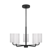 Rhett 24" 5-Light Medium Chandelier, Midnight Black Finish - Bees Lighting