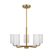 Rhett 24" 5-Light Medium Chandelier, Satin Bronze Finish - Bees Lighting