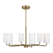 Rhett 32" 6-Light Large Chandelier, Satin Bronze Finish - Bees Lighting
