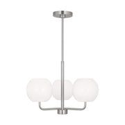 Rory 21" 3-Light Small Chandelier, Brushed Steel Finish - Bees Lighting