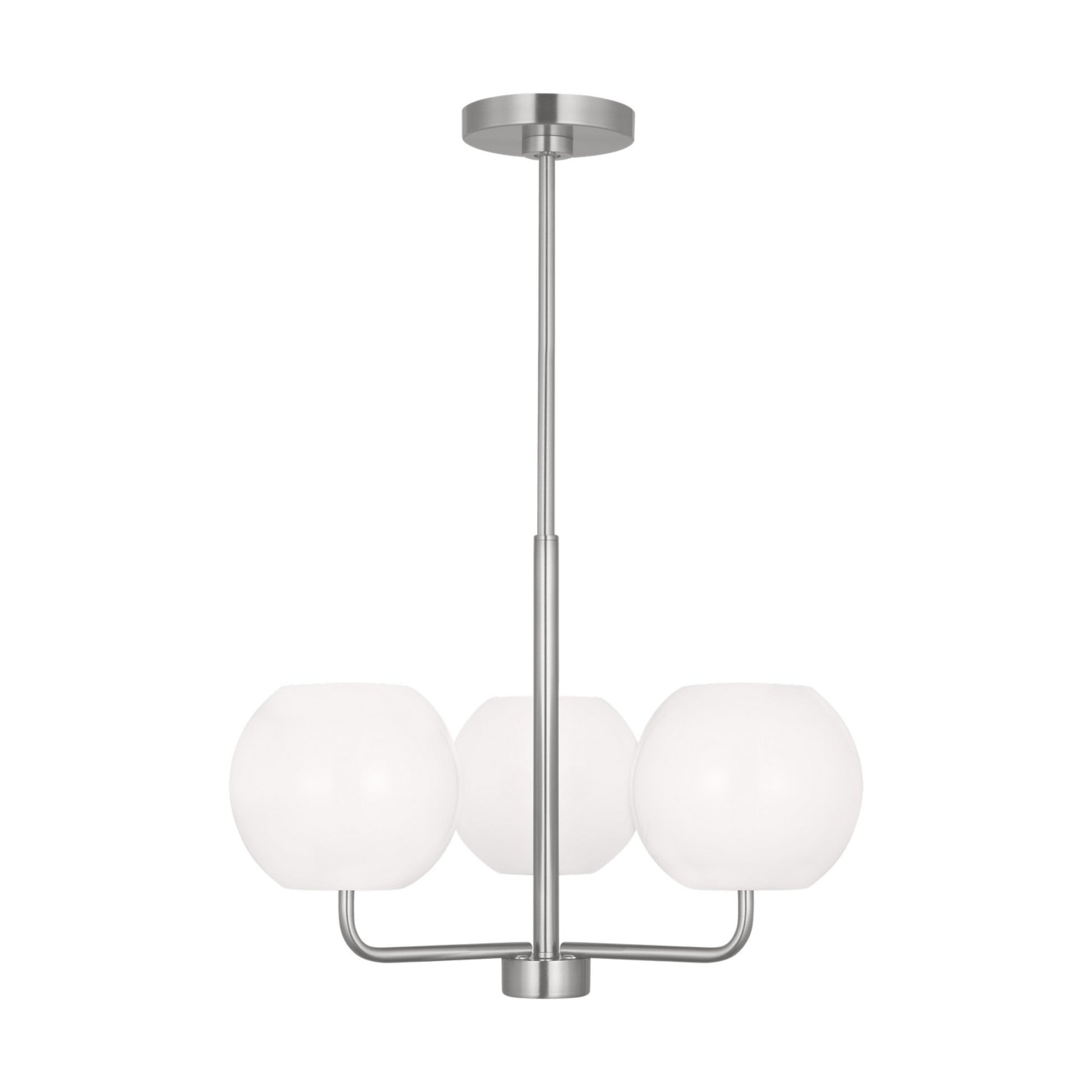 Rory 21" 3-Light Small Chandelier, Brushed Steel Finish - Bees Lighting