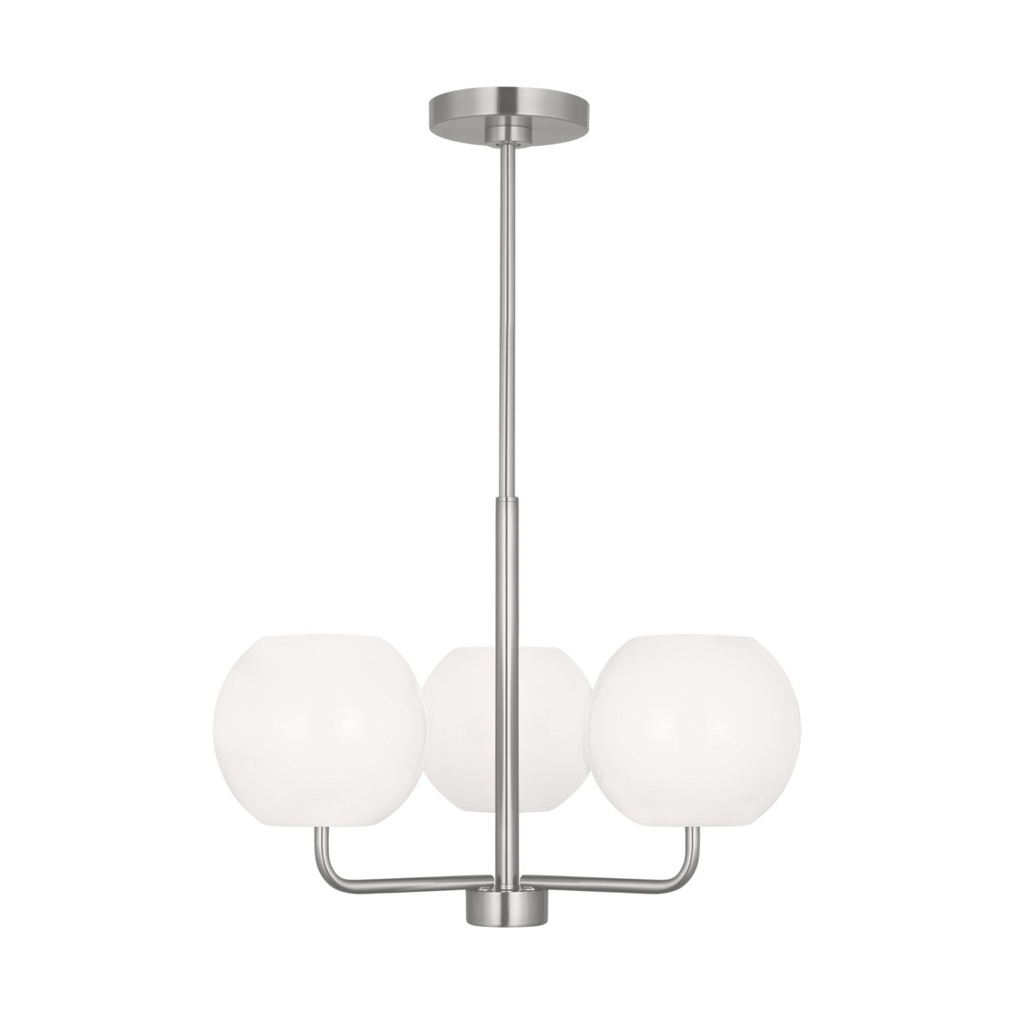 Rory 21" 3-Light Small Chandelier, Brushed Steel Finish - Bees Lighting