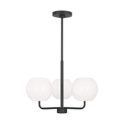 Rory 21" 3-Light Small Chandelier, Midnight Black Finish - Bees Lighting