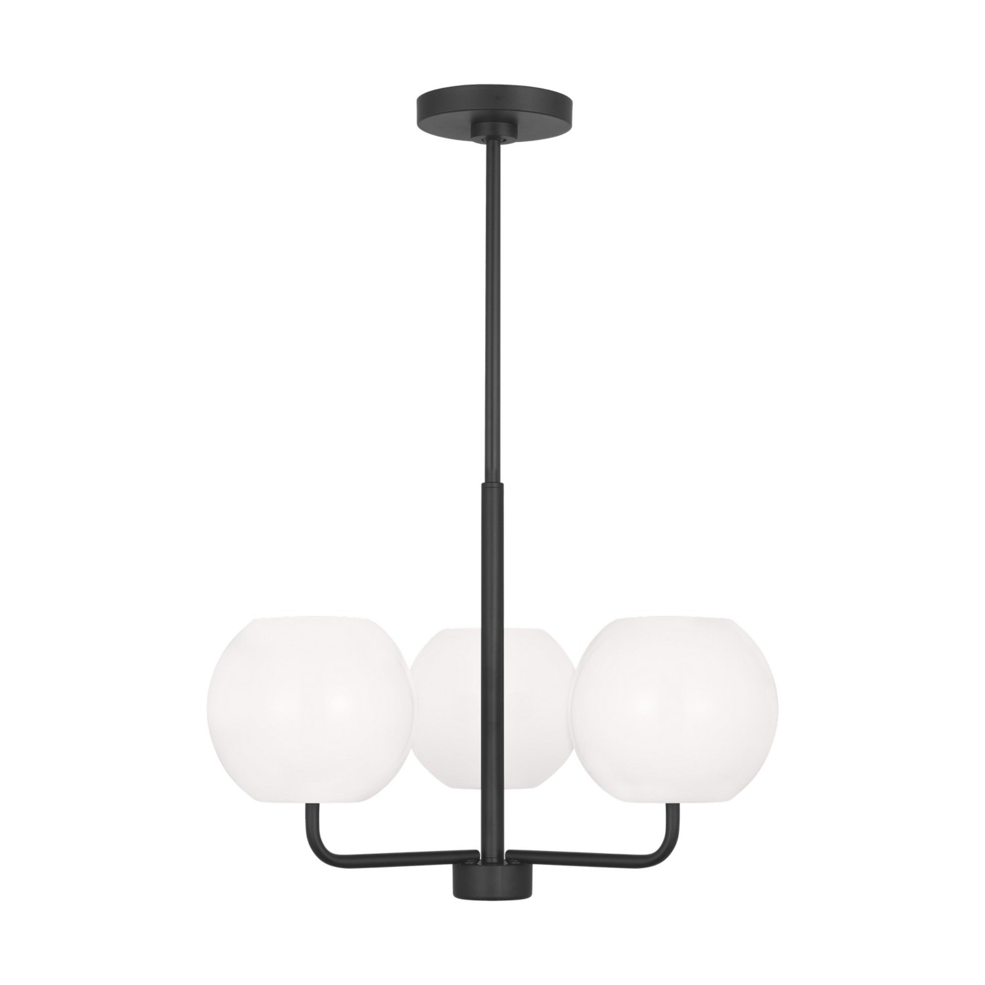 Rory 21" 3-Light Small Chandelier, Midnight Black Finish - Bees Lighting