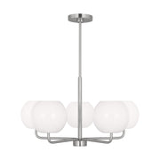 Rory 27" 5-Light Medium Chandelier, Brushed Steel Finish - Bees Lighting