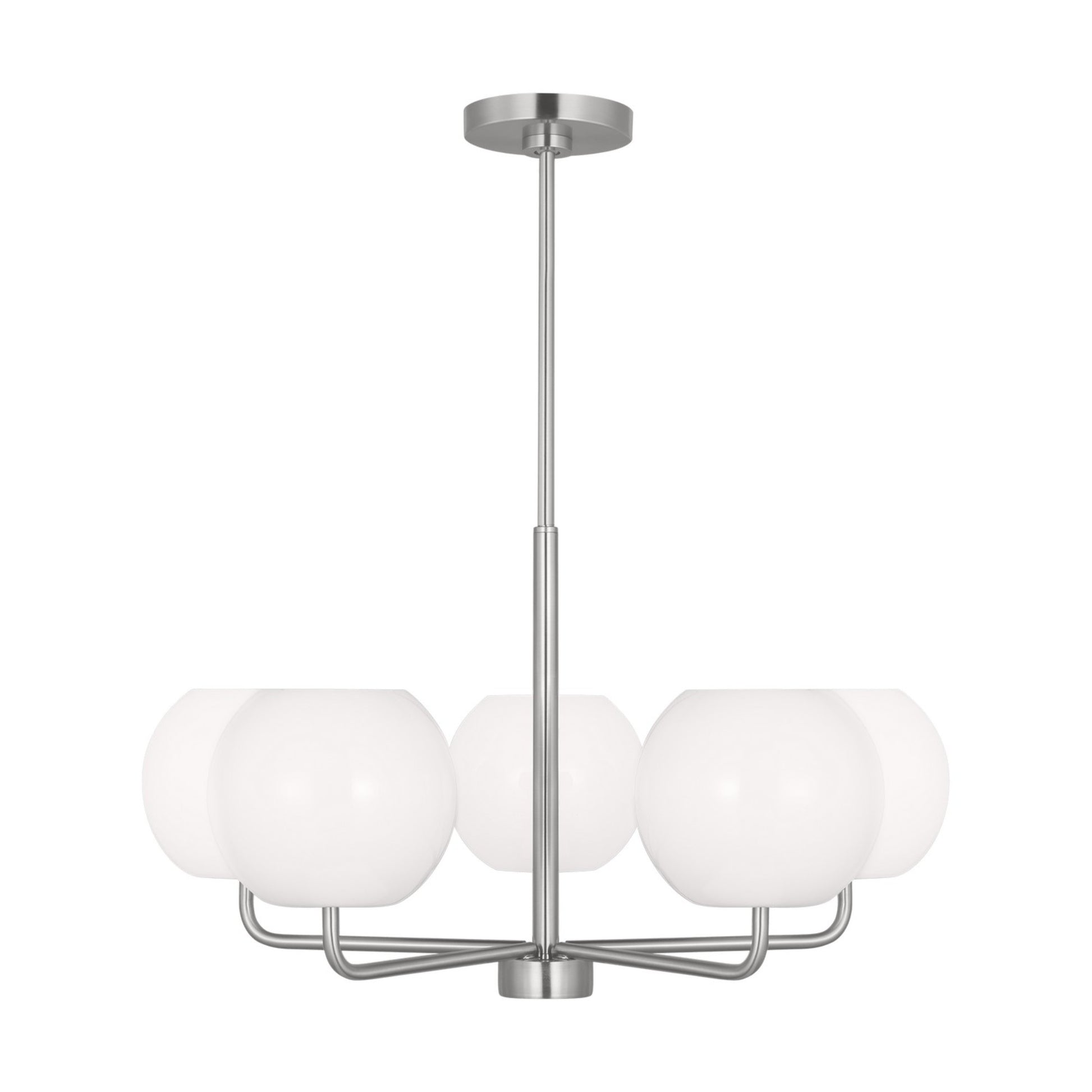 Rory 27" 5-Light Medium Chandelier, Brushed Steel Finish - Bees Lighting
