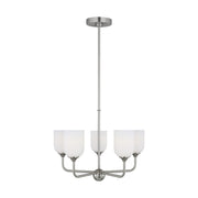 Emile 20" 5-Light Medium Chandelier, Brushed Steel Finish - Bees Lighting