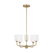 Emile 20" 5-Light Medium Chandelier, Satin Bronze Finish - Bees Lighting