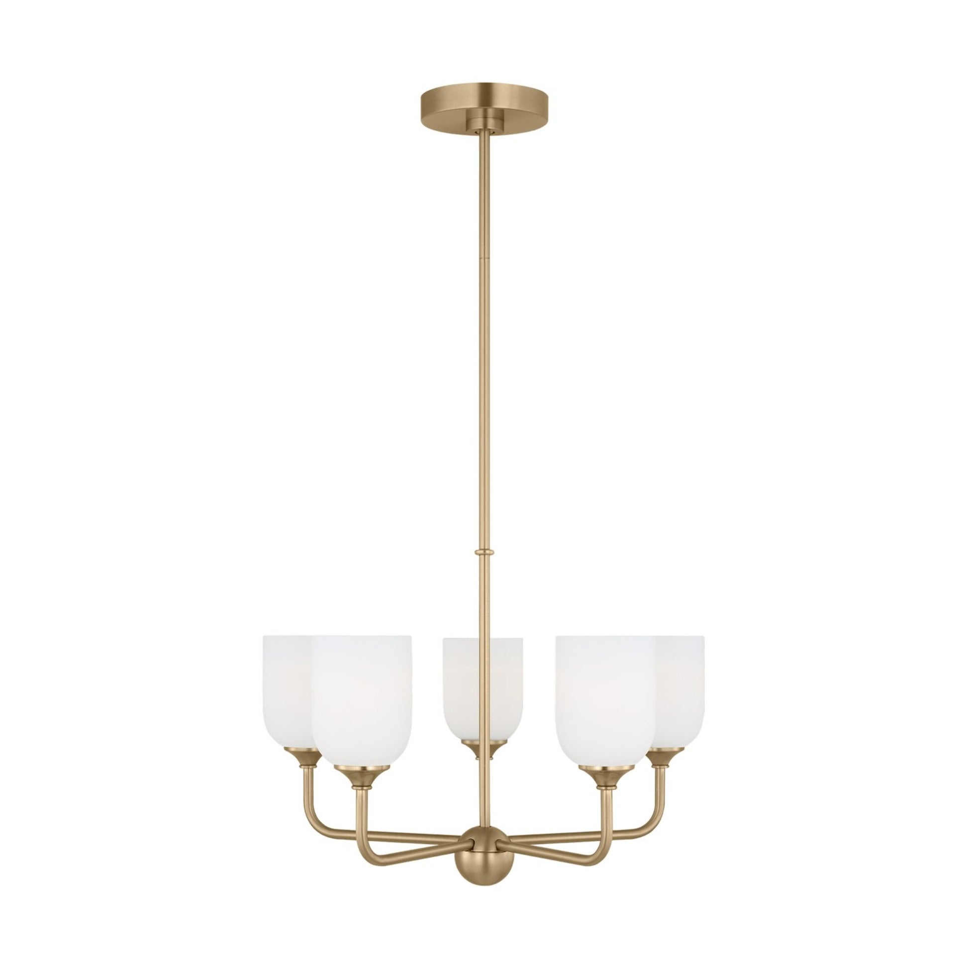 Emile 20" 5-Light Medium Chandelier, Satin Bronze Finish - Bees Lighting