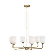 Emile 30" 6-Light Large Chandelier, Satin Bronze Finish - Bees Lighting