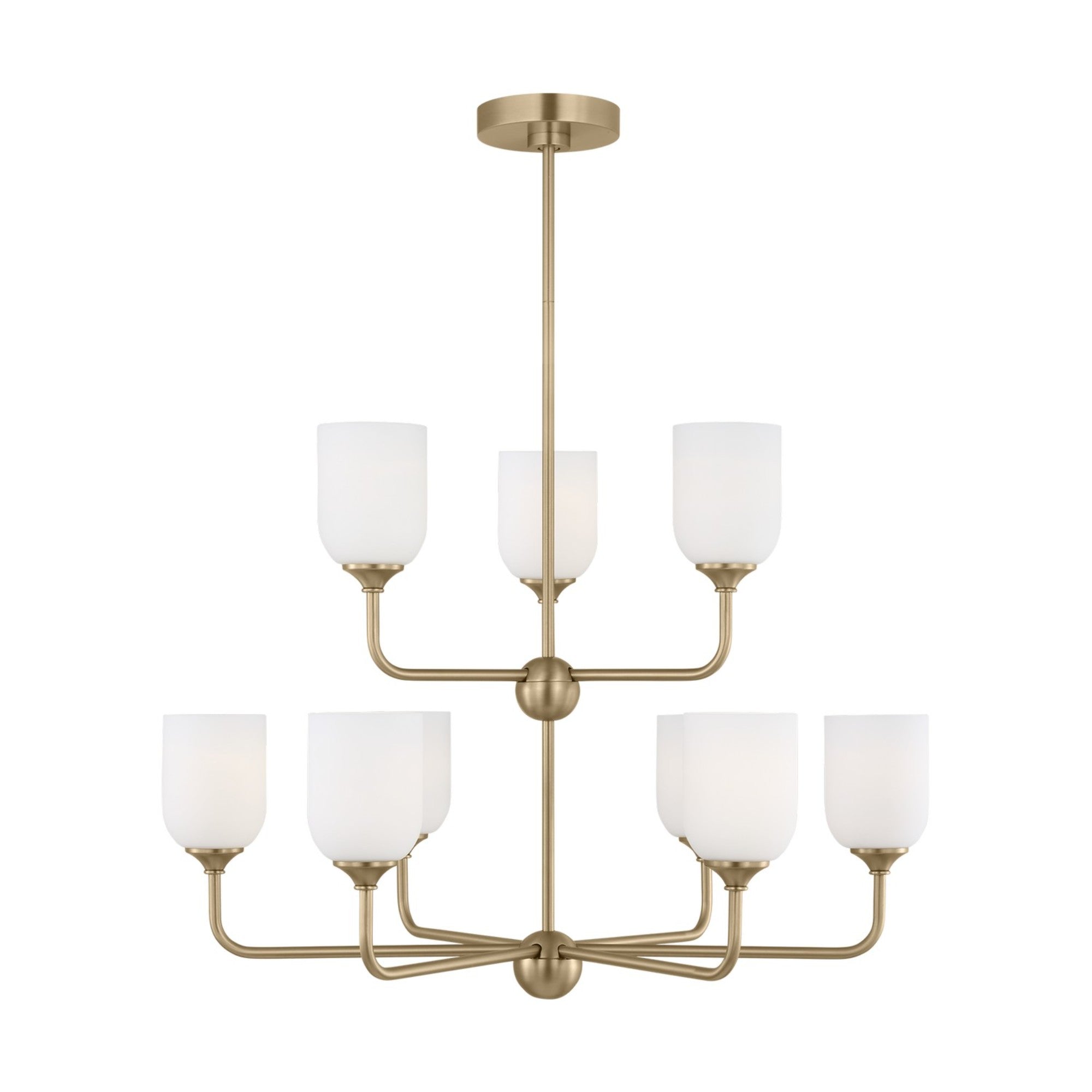 Emile 30" 9-Light X-Large Chandelier, Satin Bronze Finish - Bees Lighting