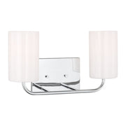 Rhett 15" 2-Light Medium Bathroom Vanity, Chrome Finish - Bees Lighting