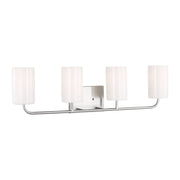 Rhett 31" 4-Light X-Large Bathroom Vanity, Brushed Steel Finish - Bees Lighting