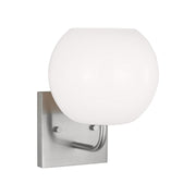 Rory 9" Small Vanity Sconce, Brushed Steel Finish - Bees Lighting