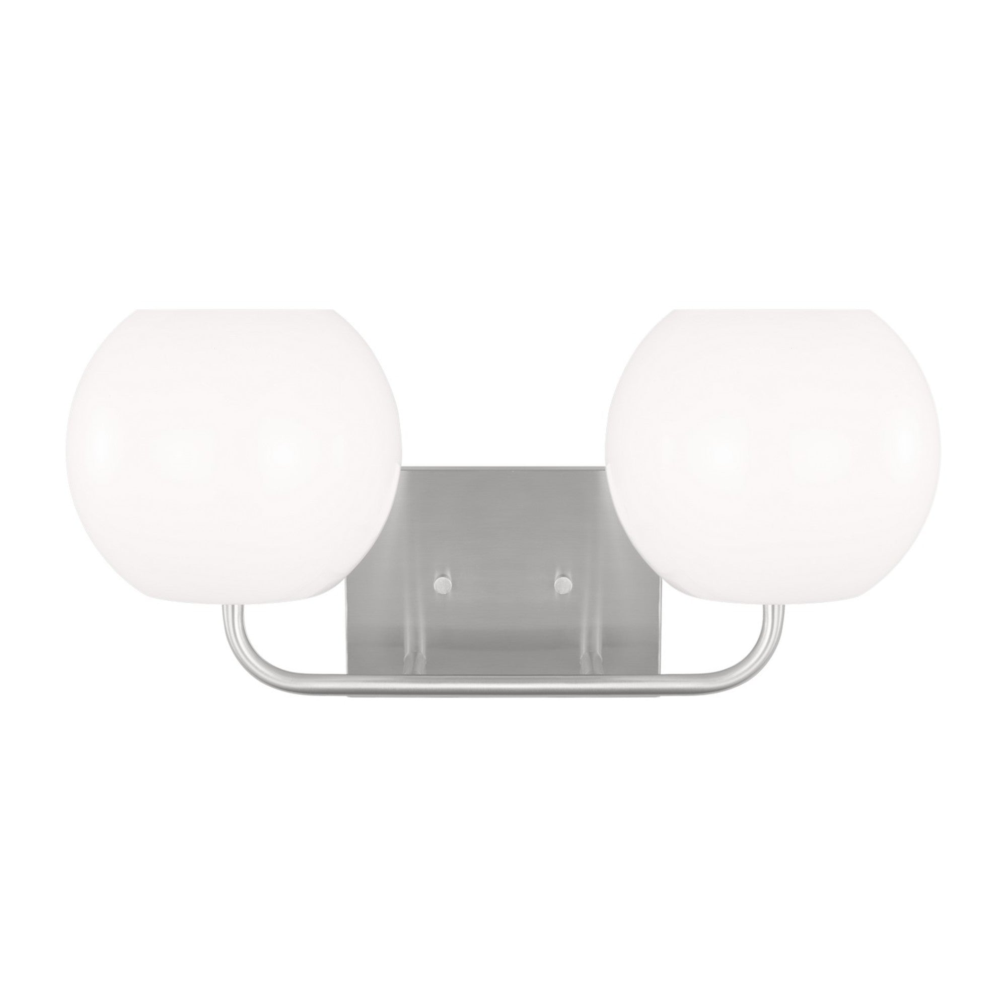 Rory 18" 2-Light Medium Bathroom Vanity, Brushed Steel Finish