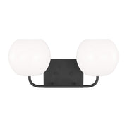 Rory 18" 2-Light Medium Bathroom Vanity, Midnight Black Finish - Bees Lighting