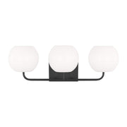 Rory 25" 3-Light Large Bathroom Vanity, Midnight Black Finish - Bees Lighting