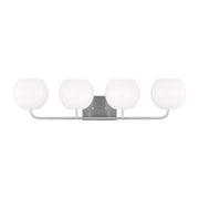 Rory 34" 4-Light X-Large Bathroom Vanity, Brushed Steel Finish - Bees Lighting