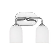 Emile 13" 2-Light Medium Vanity, Chrome Finish - Bees Lighting