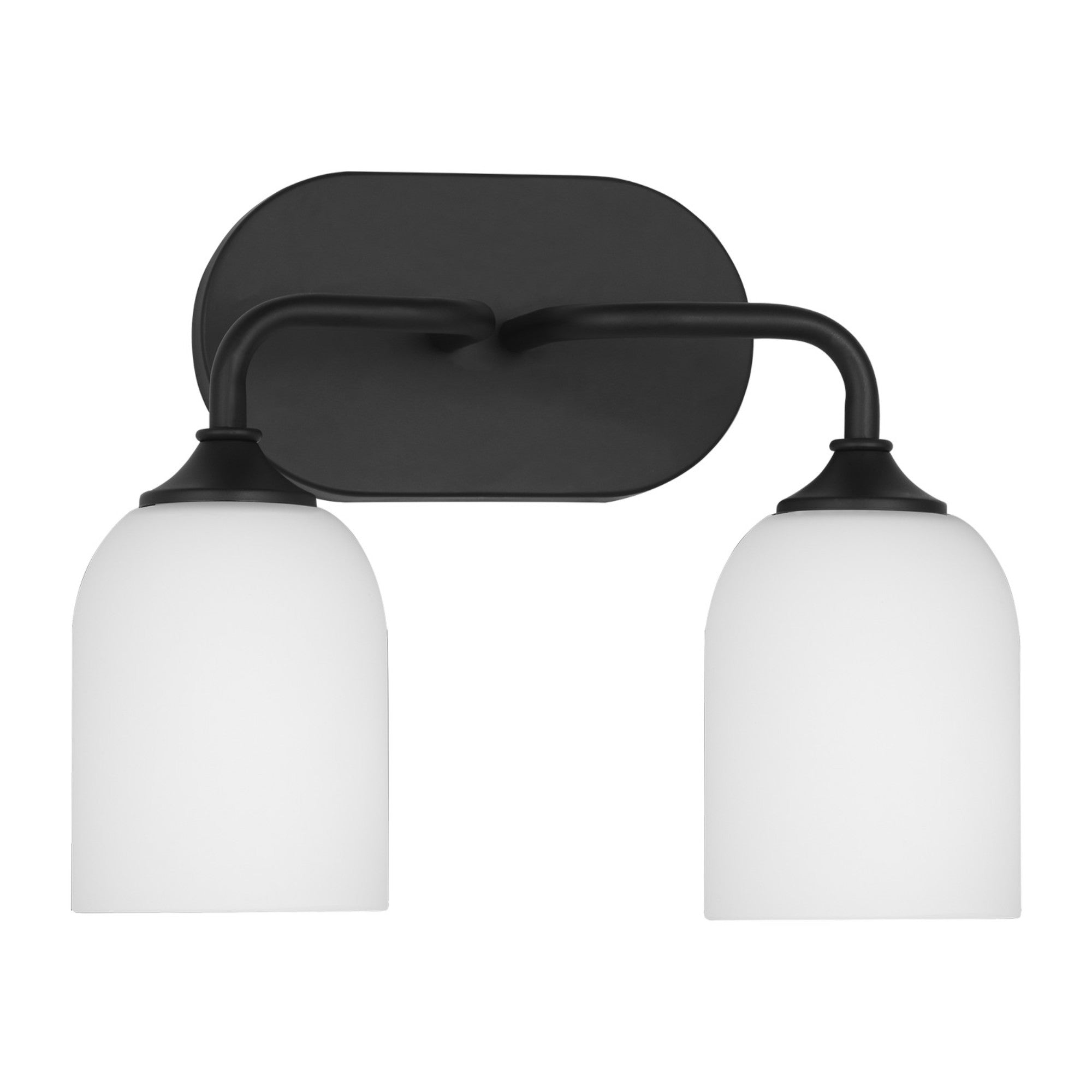 Emile 13" 2-Light Medium Vanity, Midnight Black Finish