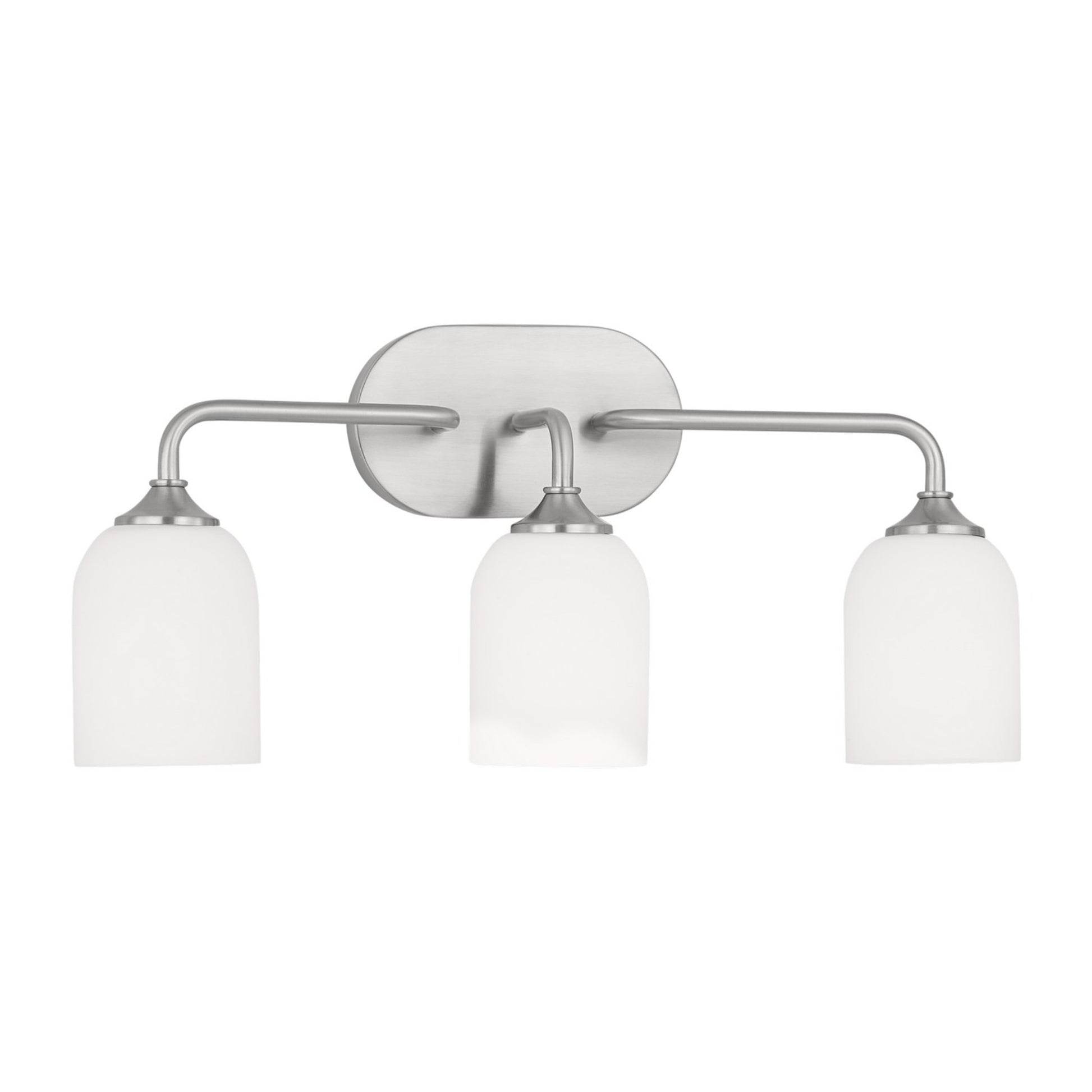 Emile 22" 3-Light Large Vanity, Brushed Steel Finish - Bees Lighting