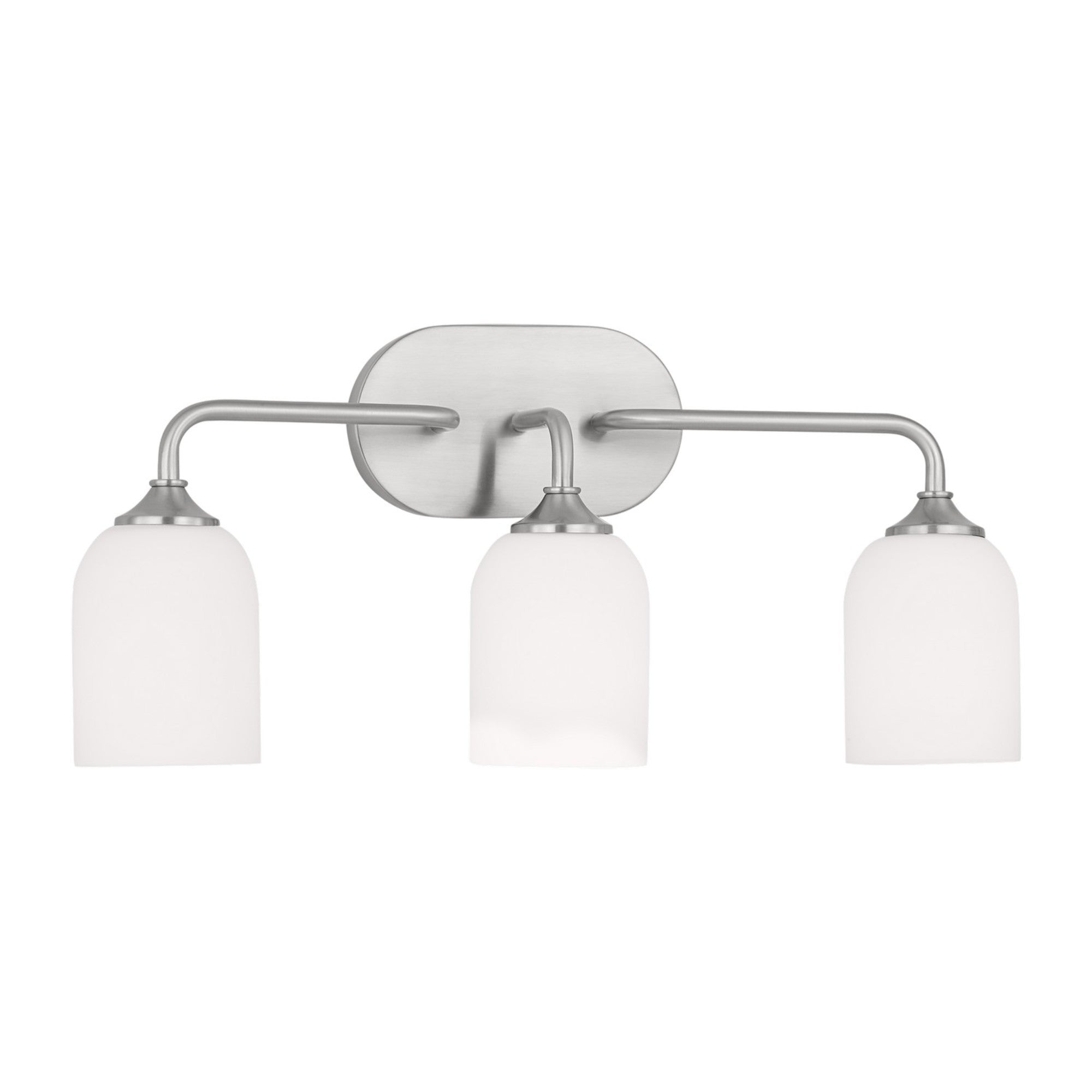 Emile 22" 3-Light Large Vanity, Brushed Steel Finish - Bees Lighting