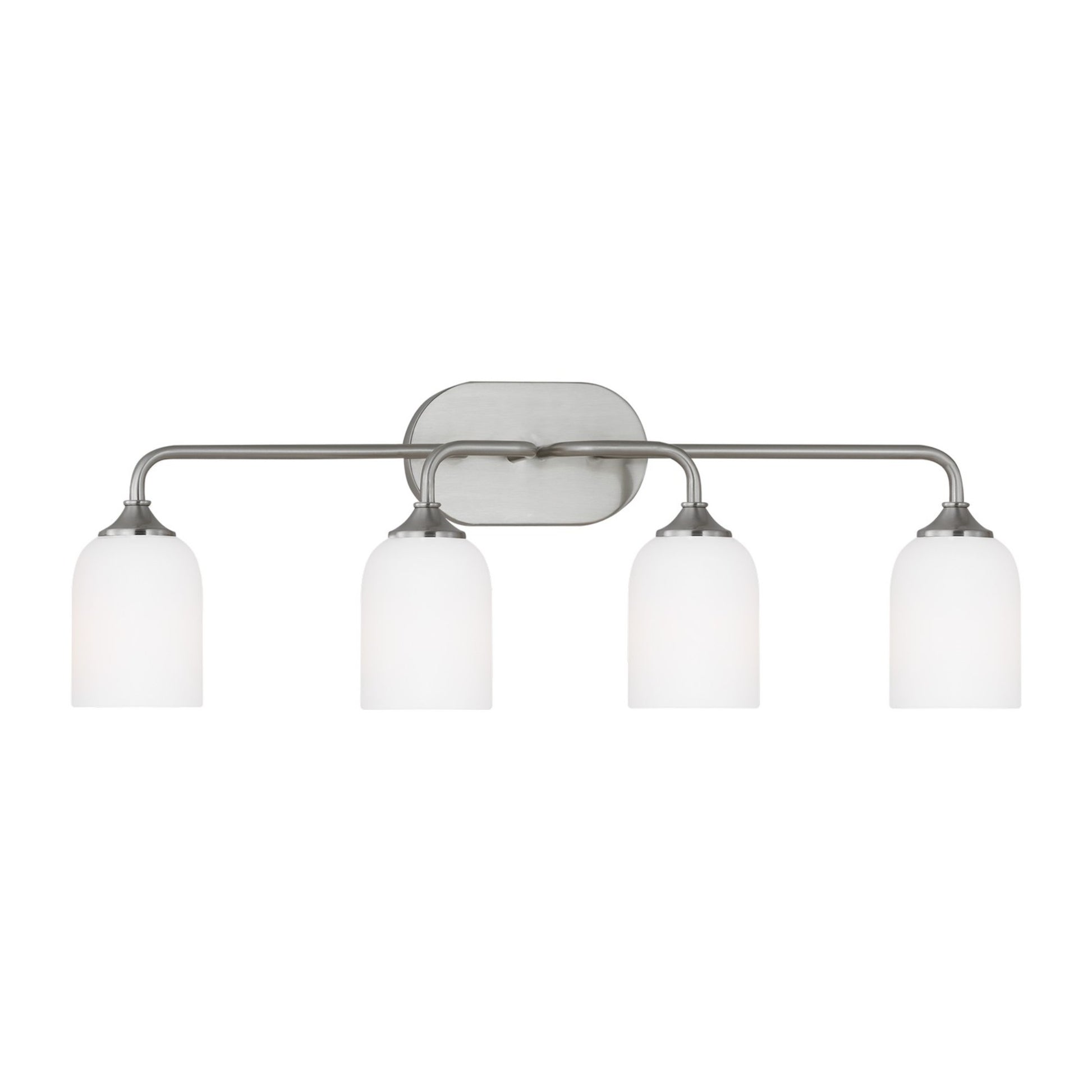 Emile 31" 4-Light X-Large Vanity, Brushed Steel Finish - Bees Lighting