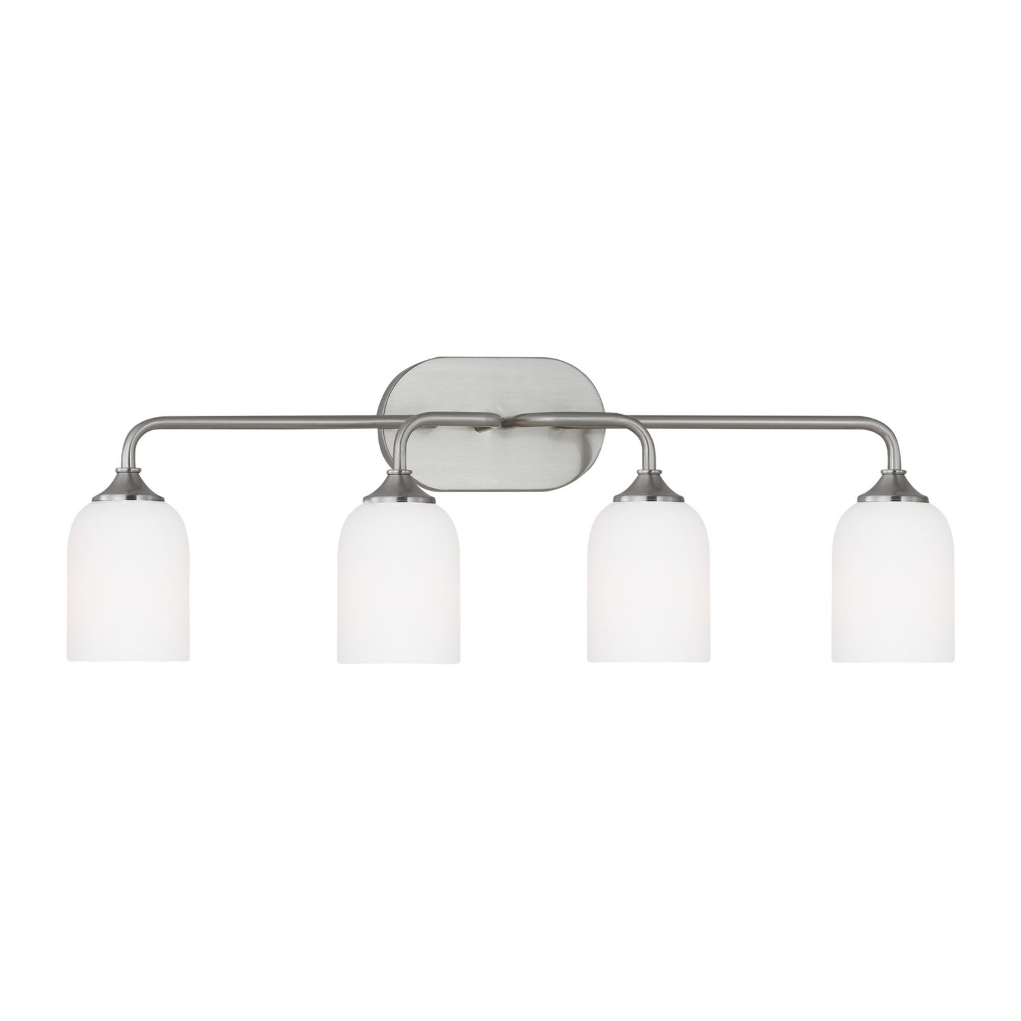 Emile 31" 4-Light X-Large Vanity, Brushed Steel Finish - Bees Lighting