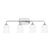 Emile 31" 4-Light X-Large Vanity, Chrome Finish - Bees Lighting