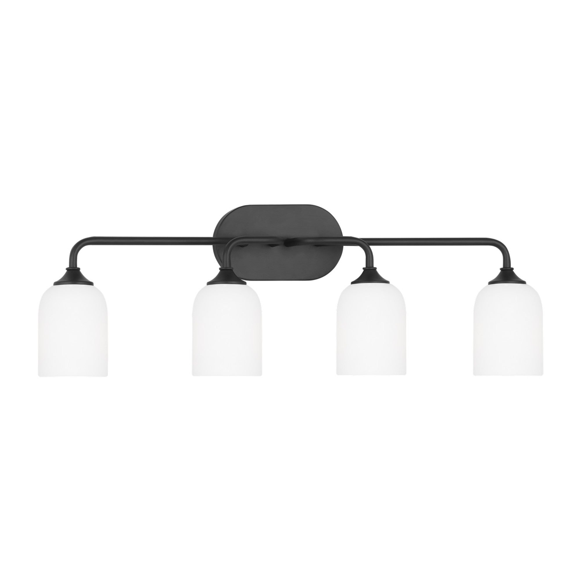 Emile 31" 4-Light X-Large Vanity, Midnight Black Finish - Bees Lighting
