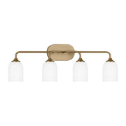 Emile 31" 4-Light X-Large Vanity, Satin Bronze Finish - Bees Lighting