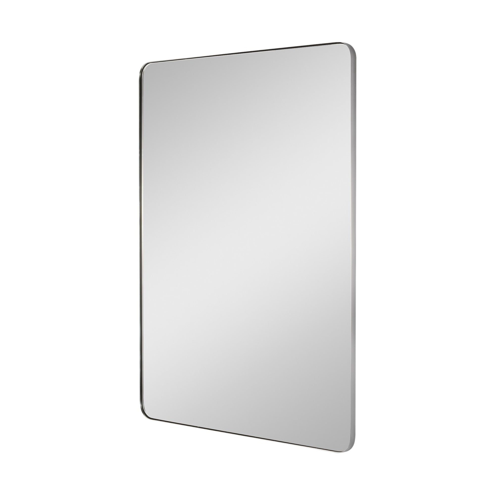 Planer 36" x 48" Large Rectangular Mirror, Polished Nickel Finish - Bees Lighting