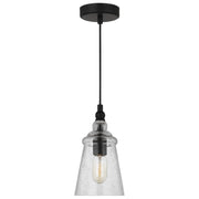 Loras 6" Mini Pendant, Midnight Black Finish - Bees Lighting