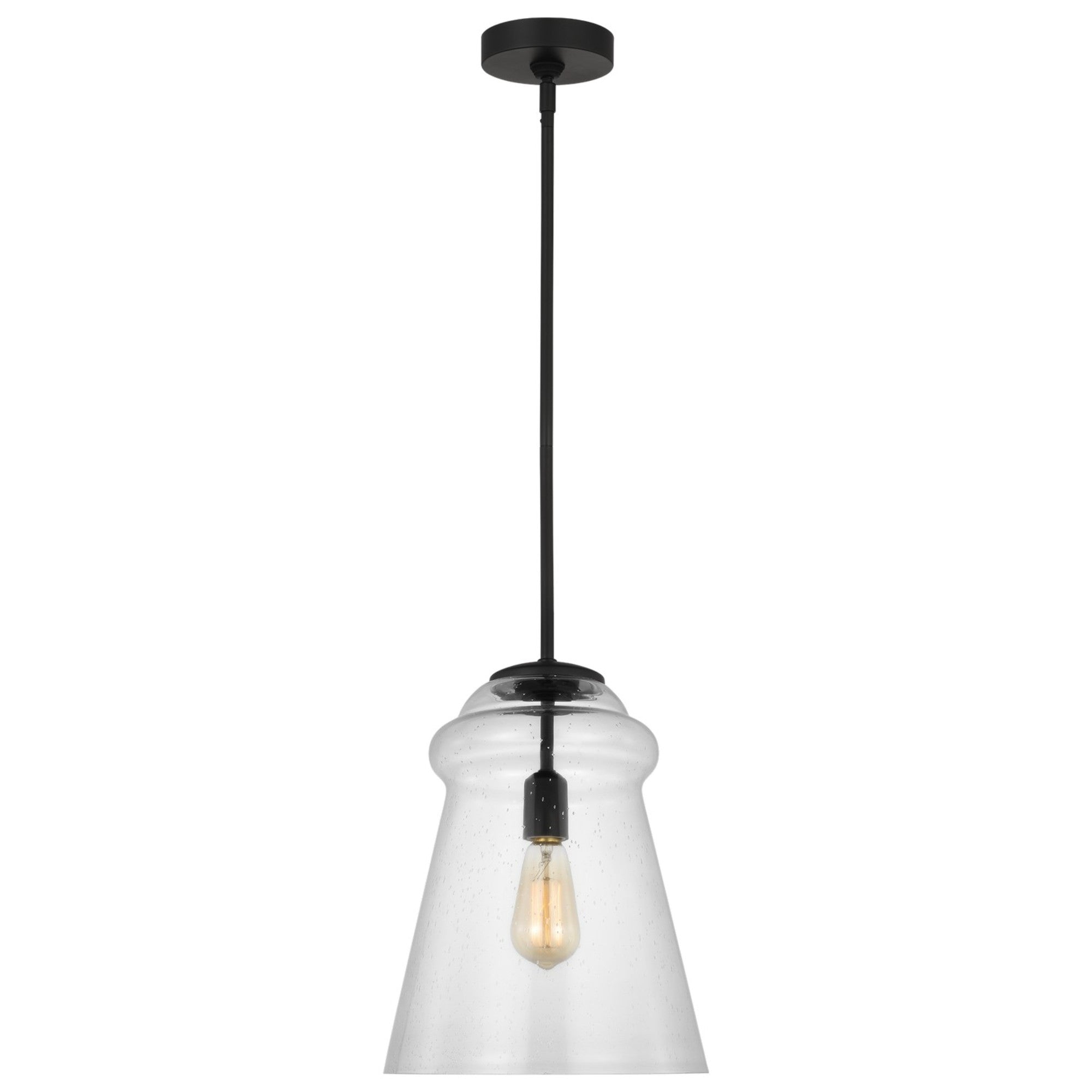 Loras 12" Pendant, Midnight Black Finish - Bees Lighting