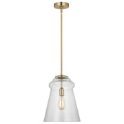 Loras 12" Pendant, Satin Brass Finish - Bees Lighting