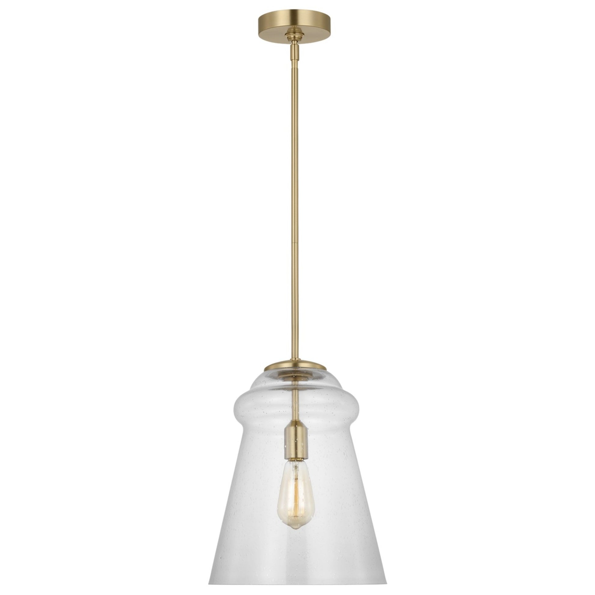 Loras 12" Pendant, Satin Brass Finish - Bees Lighting