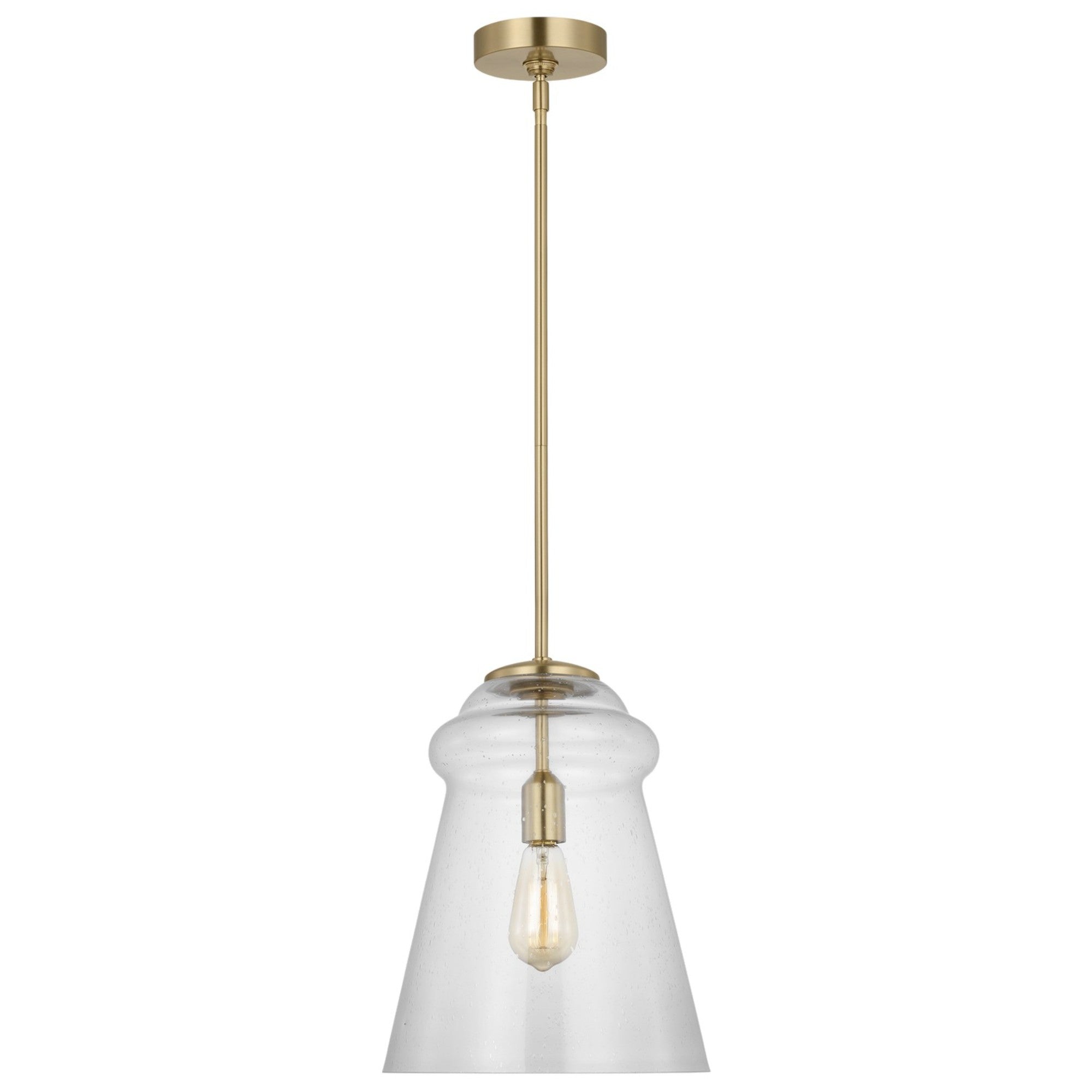 Loras 12" Pendant, Satin Brass Finish - Bees Lighting