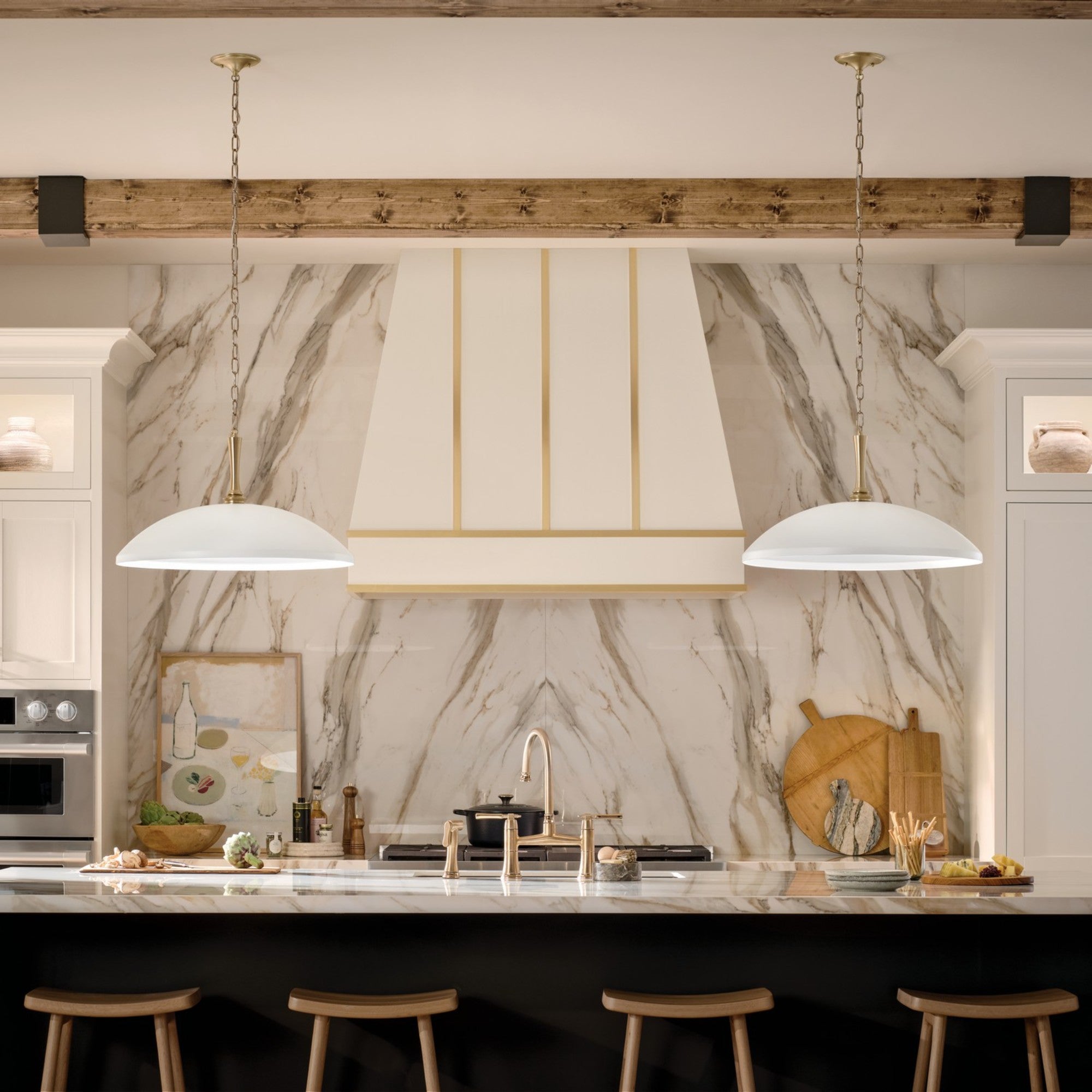 Delarosa Pendant Light with Metal Dome - Bees Lighting