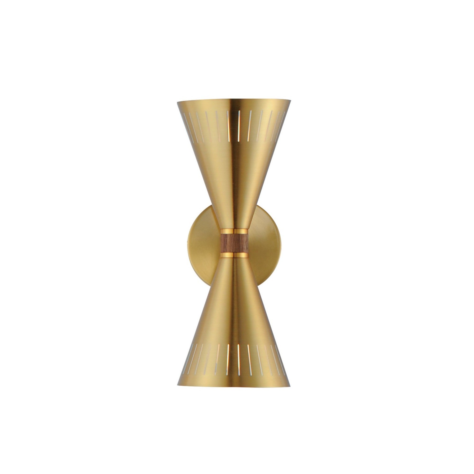Helsinki 14" 2-Light Wall Sconce, Natural Aged Brass Finish - Bees Lighting