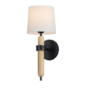 Bozeman 18" Wall Sconce, Natural Wood Finish - Bees Lighting