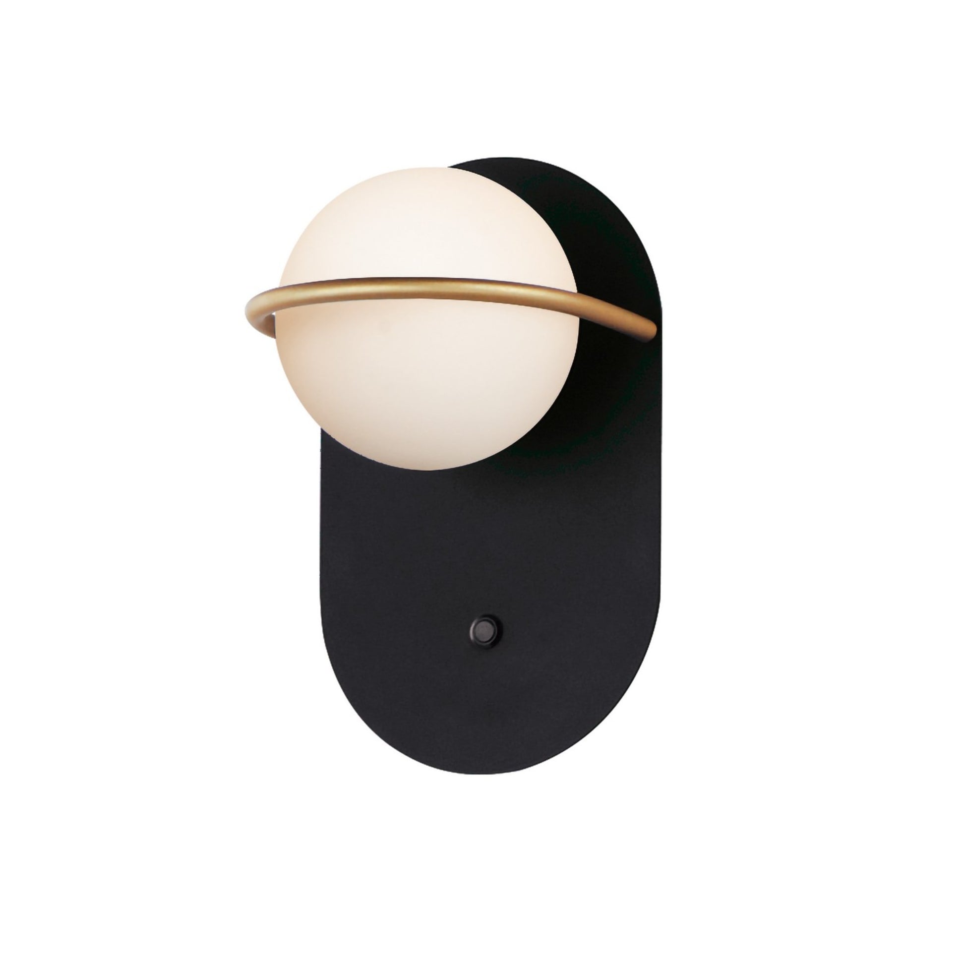Revolve 10" LED Wall Sconce, Black & Gold Finish - Bees Lighting